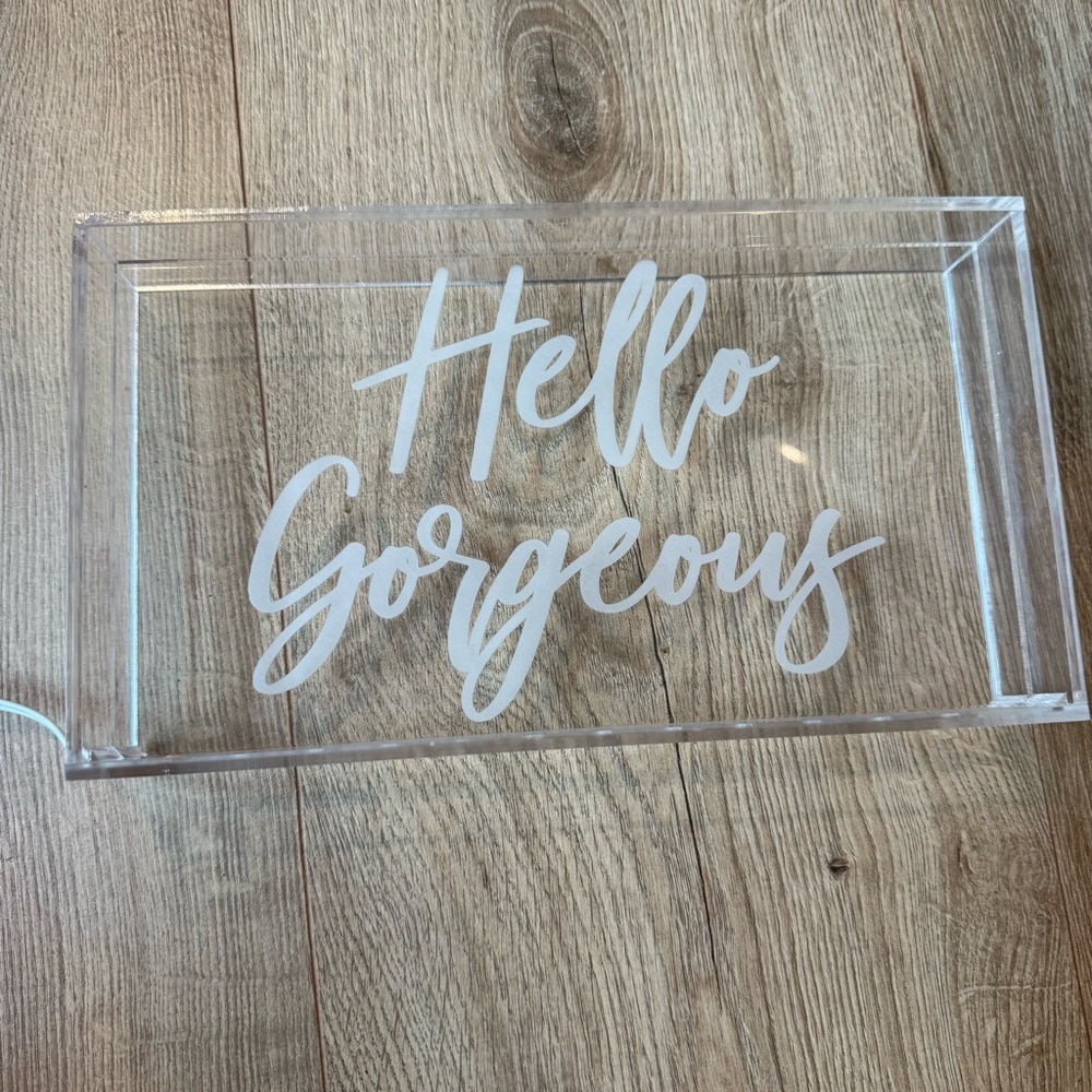 Pink LED 'Hello Gorgeous' Sign - Picture 6 of 6